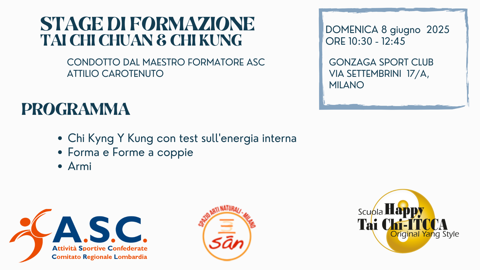 Stage formazione scuola ITCCA/HTC e ASC